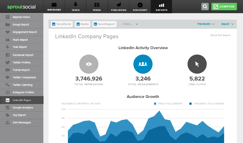 linkedin company page report